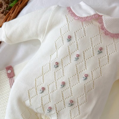  Saída de Maternidade Ivone Florida - Off White e Rose